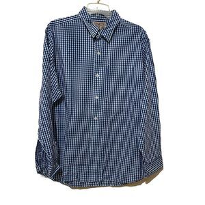 Duluth Trading Co Mens Long Sleeve 100% Cotton Plaid Button Down Shirt L